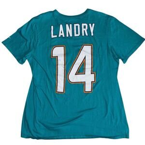 The Nike Tee NFL Miami Dolphins Landry Teal Jersey T-Shirt Men’s Size Large